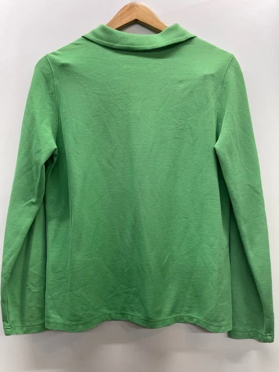 L.L. Bean Long Sleeve Polo in Kelly Green - Picture 2 of 3